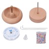 Bead Spinner DIY Beading Turning Bowl 10cm Wooden Manual Beading