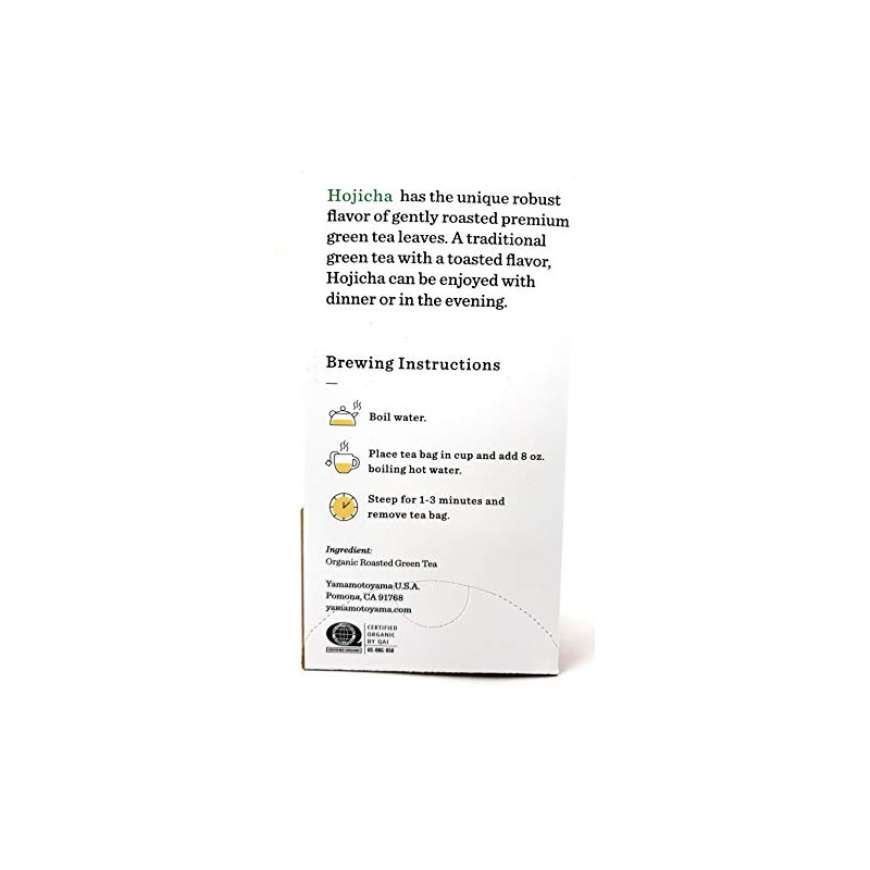 Yamamotoyama Organic Hojicha Premium Green Tea (2 Pack, Total of