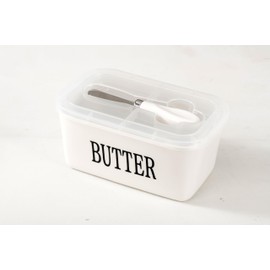 Ceramic Butter Dish with Cover for Countertop, Butter Holder Keeper Container for Refrigerator, Airtight Sealing for Butter Fresh,Large Butter Dish with Lid