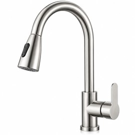 Pull-Out Kitchen Sink Faucet with 360° Swivel Spout – Single-Hole Mixer Tap for Everyday Kitchen Cleaning