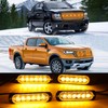 DREAMIZER Car Warning Light, 4 Pieces 6 LEDs Emergency Strobe