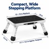 Adjustable 1-Step Stool for Reaching Shelves - Foldable Non-Slip Platform,