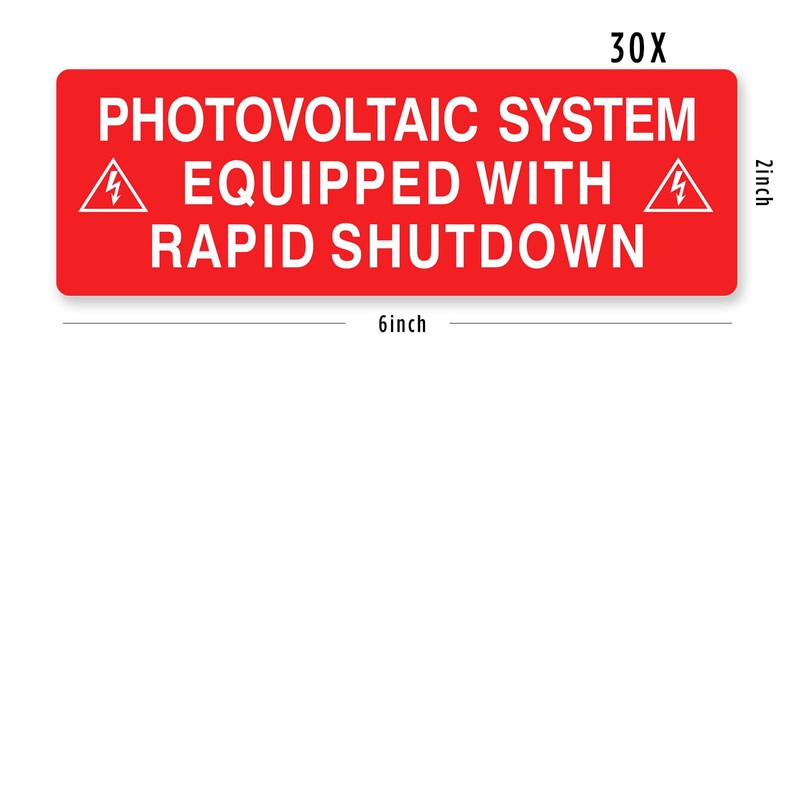 CDXHOME 30X PV Solar System Label Pack - Ensure Safety