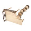 Hamster Climbing Platform Multipurpose Natural 2 Layer Wooden Hamster Playing