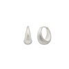 [D.Silver] Silver 925 Water Bloom One Touch Earrings [G001] Silver