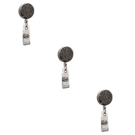 Operitacx 3pcs Carabiner Keyring Name Badge Holder Nurse Badge Clip Car Key Holder Id Holder Retractable Badge Clip Car Holder Id Badge Holder Badge Carabiner Keychain Car Keychains Metal