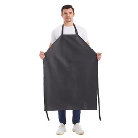 Nanxson Unisex PU Waterproof Adjustable Aprons Work Apron Meat Apron Butcher Apron for Butcher Shop Cleaning Industry CF3056, black