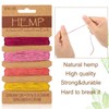 16 Colours Thread Cord Multicoloured Flax, Natural Rope for Crafts