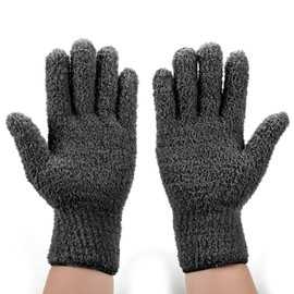 ASTER 2 Pairs of Microfibre Gloves, Car Cleaning Gloves, Coral Fleece, Washable Cleaning Gloves, Dust Gloves for Kitchens, Car, Furniture and Hard to Reach Corners