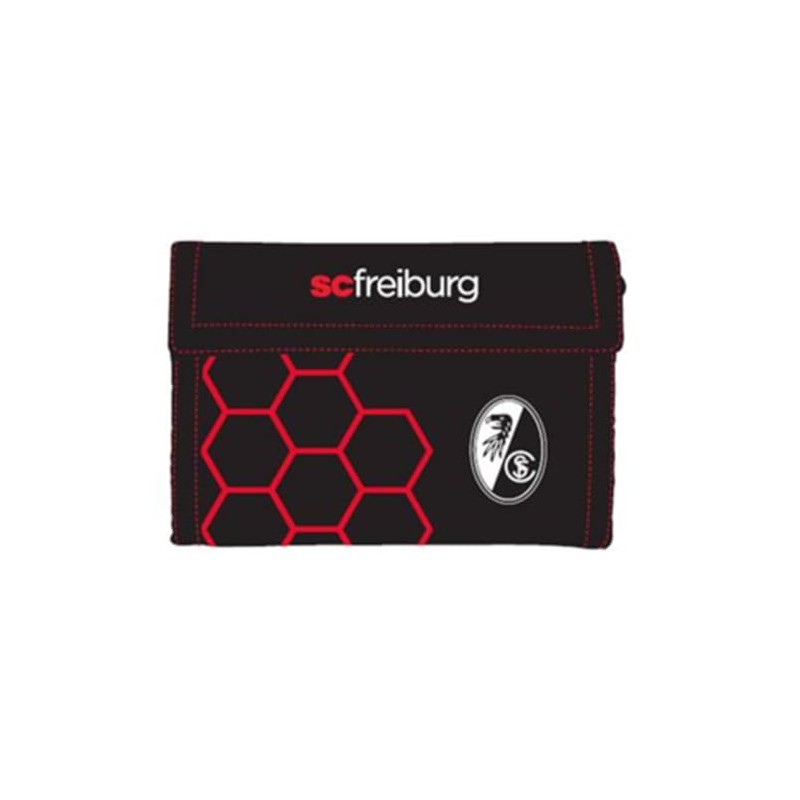 SC Freiburg Honeycomb Nylon Wallet, black/red, Standard size, Modern