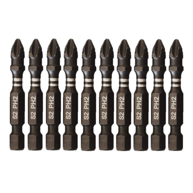 10 x SabreCut SCPH250_10 50mm PH2 Impact Screwdriver Driver Bits