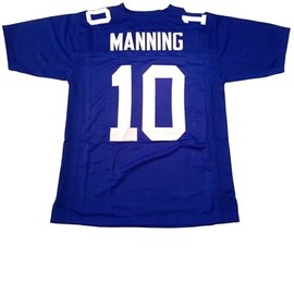Generic Eli Manning Blue Jersey Stitched Custom Football New No Brand/Logos (US, Alpha, Medium, Regular, Regular, Blue)