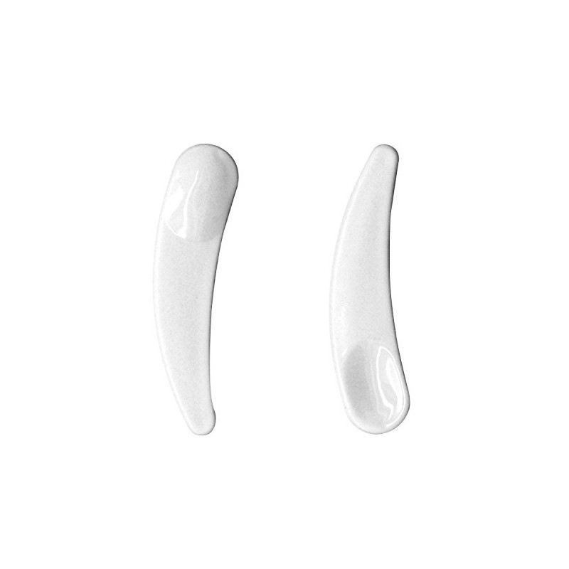 esowemsn 100Pcs Mini Disposable Curved Cosmetic Spoon Spatula, Multi-Functional Facial