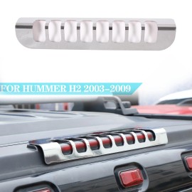 car-attention Aluminum Alloy 3rd Third Brake Light Cover Trim Fit For Hummer H2 SUV 2003-2010