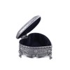 Feyarl Vintage Jewelry Box Heart Shape Engraved Trinket Box Ring