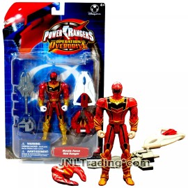 Bandai Yr 2006 Power Rangers Operation Overdrive 5.5" Figure MYSTIC FORCE METALLIC RED