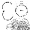 Binder Rings,40Pcs 30mm/1.2 inch Loose Leaf Binder Rings Nickel Plating,