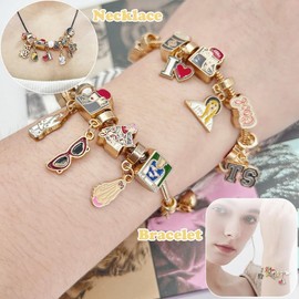 Advent Calendar 2024 Taylor Christmas DIY Jewelry Making Kit Bracelets Decoration Gift for Fans and Country Music Lover