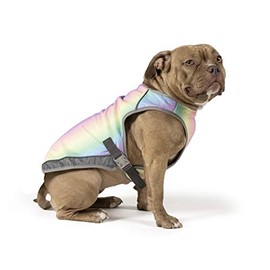 Canada Pooch Dog Cooling Vest - Evaporative Cooling Vest for Dogs with Breathable Mesh Material & Reflective Lining, Adjustable Dog Cooling Vest Great for Dogs 8 (7-9" Back Length), Rainbow