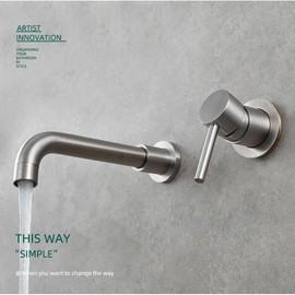 NDZZQBPGO Brush Washroom Faucet Torneiras De Cozinha para Pia De Banheiro Concealed Household Hot Cold Basin Bathroom Faucet Swivel Spout(Gold)