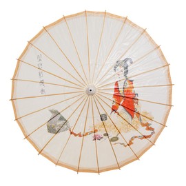 THY COLLECTIBLES Rainproof Handmade Chinese Oiled Paper Umbrella Parasol 33" Chinese Beauty