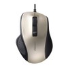 Buffalo BUFFALO Wired BlueLED Quiet 5 Button Mouse, Gold, BSMBU308GD