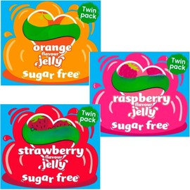 Jelly Bundle With Hartley Sugar Free Orange Jelly Crystals, Raspberry Jellys Crystals and Strawberry Jellys Crystal 23g Each (3 Pack)