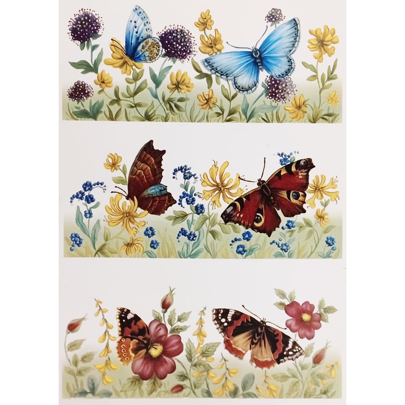 Rainbow Decors Garden Butterflies Mugs Set of 3 Bone China