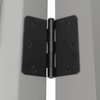 goldenwarm 24Pack Matte Black Door Hinges 3.5 Inch Rounded Interior