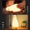 HAPPYBAG Cute Lying Flat Duck Night Light,Voice Control Fun Duck