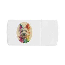 'Westie Dog Portrait' Pill Box with Tablet Splitter (PI00033941)