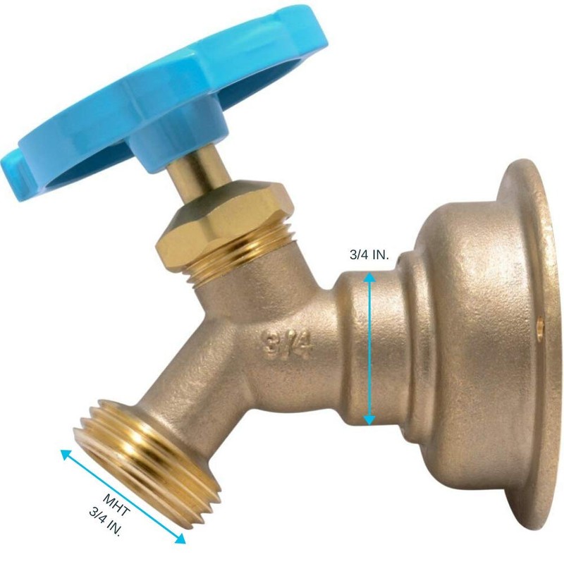 SharkBite 24633LF 45° Hose Bibb, 3/4" x 3/4", Multi Turn