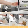 Fapully Kitchen Sink Faucet,Pull Down Kitchen Faucet,Black and Chrome Kitchen