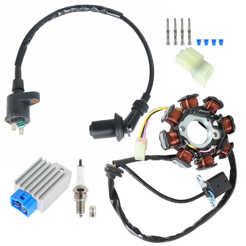 Silscvtt Ignition Coil Spark Plug Regulator Stator Replacement for Polaris