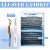 Individual Eyelashes Set 240 Pieces D Crul 15-20 mm Clusters