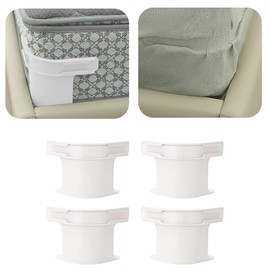 4 Pcs Lock Bed Sheet Holder,Heavy-Duty Sheet Fasteners to Keep Sheets Tight & Secure, Fits All Mattress Sizes, Easy One-Time Installation, No More Loose or Wrinkled Sheets(White)