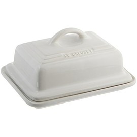Le Creuset Stoneware Butter Dish, 6.75" x 5" x 3.5", White