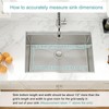 KINKIB Stainless Kitchen Sink Protector - 21" x 16" with