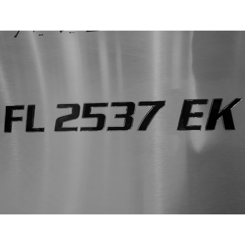 Domed 3D Boat Registration Numbers and Letters Sport Series (Black