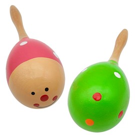 4 pcs Maracas, DaKuan 2 Styles Maracas Hand Percussion Instruments, 23cm Maracas, Used for Concerts, Parties, Performance Shows, Voiceovers, and Gatherings (Pink and Green)