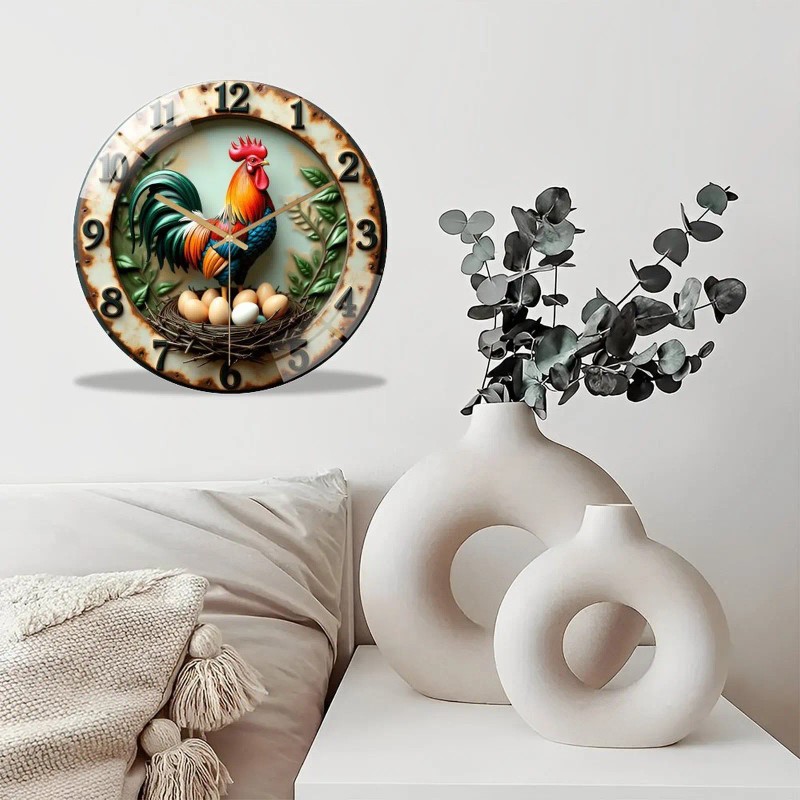 12 Inch Round Wall Clock that Arrives in Pristine Condition,
