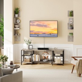 HOOBRO Corner Shelf Wall-Mounted, Set of 2 Floating Corner Shelves, 4-Tier Corner Bookshelves for Wall Decor in Living Room, Bedroom, Bathroom, Home Office, Greige BG25BJP201