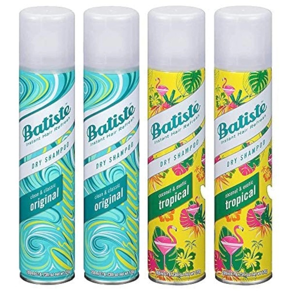 Batiste Dry Shampoo Spray 4 Pack Variety Mix, Original Clean