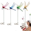 4Pcs Large Size 3D Simulation Dragonfly Outdoor Decoration Dragonfly Clip