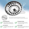 Tomario Kitchen Sink Strainer Plug Stainless Steel Thicken for Kitchen