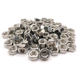 Nuts made of stainless steel M2.5 hexagon, HU made of stainless steel A2 | Nuts DIN 934 / ISO 4032 | Screws stainless steel A2/70 (V2A/304): pack of 100 ProRaje