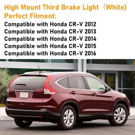 Abodvu Compatible with Honda CRV Third Brake Light 2012-2016,4th Gen High Mount Rear Tail Center Brake Stop Light,CRV 3rd Brake Light Assembly,Replacement for 34270-TFC-H01,White