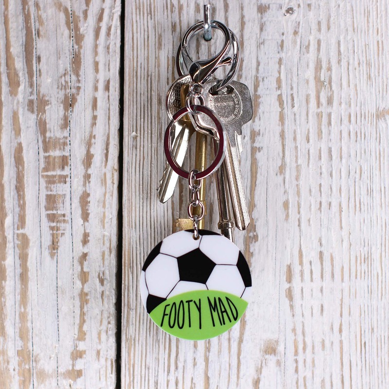 Stands Out, Supplying Outstanding Gifts Footy Mad Football Boys Keyring