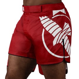 Hayabusa Men's Icon Mid-Thigh Fight Shorts - Red, X-Large