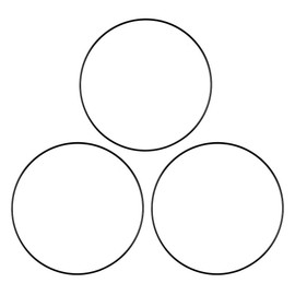 Ideen mit Herz Metal Rings for Crafts, pack of 3, 3 mm Thick, Diameter 20 cm, Wire Rings Made of Iron, Ideal for Dream Catchers, Macrame, Dried Flowers, Wall Decoration